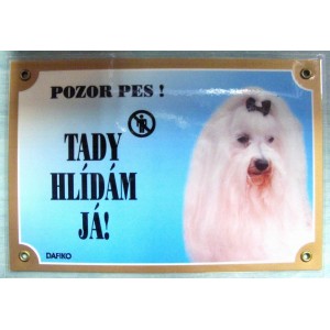 Tabulka hlídací - Maltézský pinč - DOPRODEJ