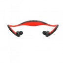 Sportovní sluchátka s MP3 přehrávačem- červená