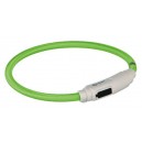 Svítící kroužek USB na krk pro kočky 35 cm/7 mm - zelená