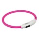 Svítící kroužek USB na krk pro kočky 35 cm/7 mm - růžová